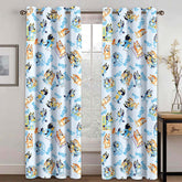 2025 NEW Blue Heeler Bingo Curtains Blackout Window Treatments Drapes for Room Decoration